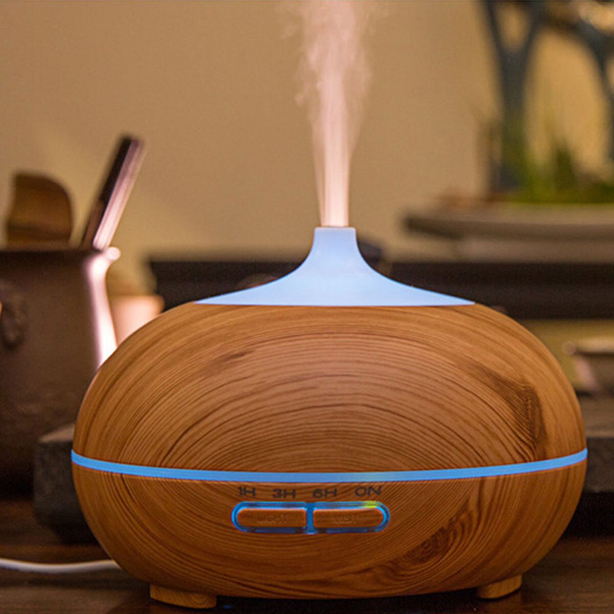 

550ML LED Ultrasonic Aroma Aromatherapy Diffuser 3 Gears Timing Essential Oil Air Humidifier