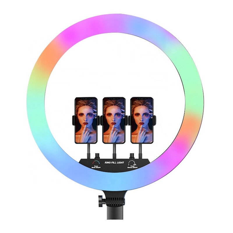 Bakeey MJ18 10/12/18 inch Fotografische RGB Flash Verlichting Rainbow LED voor videografieapparatuur