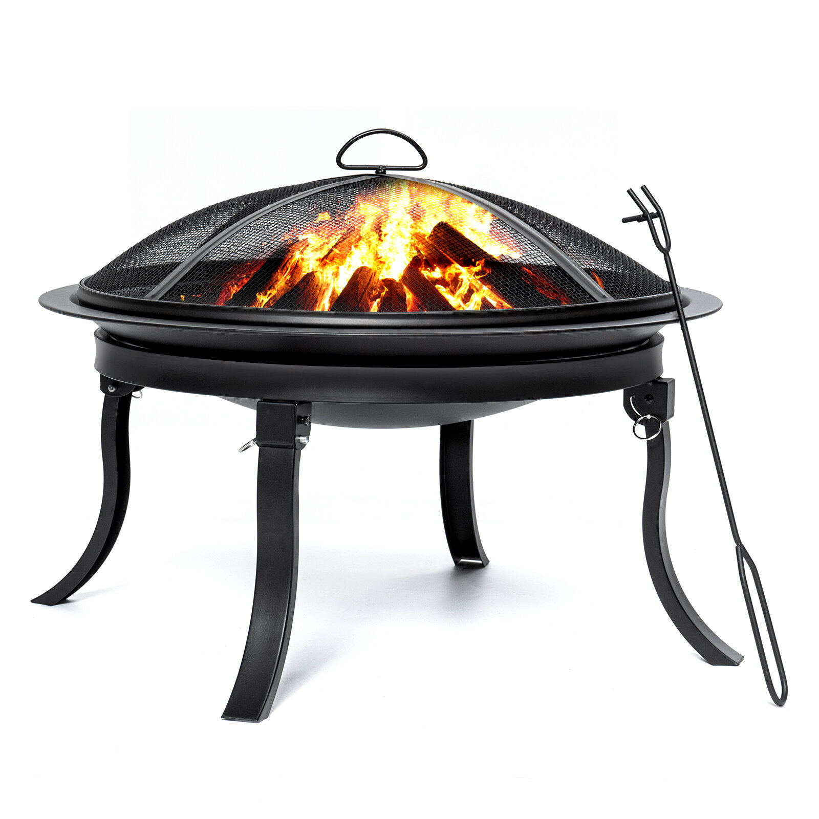 Bbq Grill Fire Bowl For Outdoor Camping, Burning Earth Fire Pit