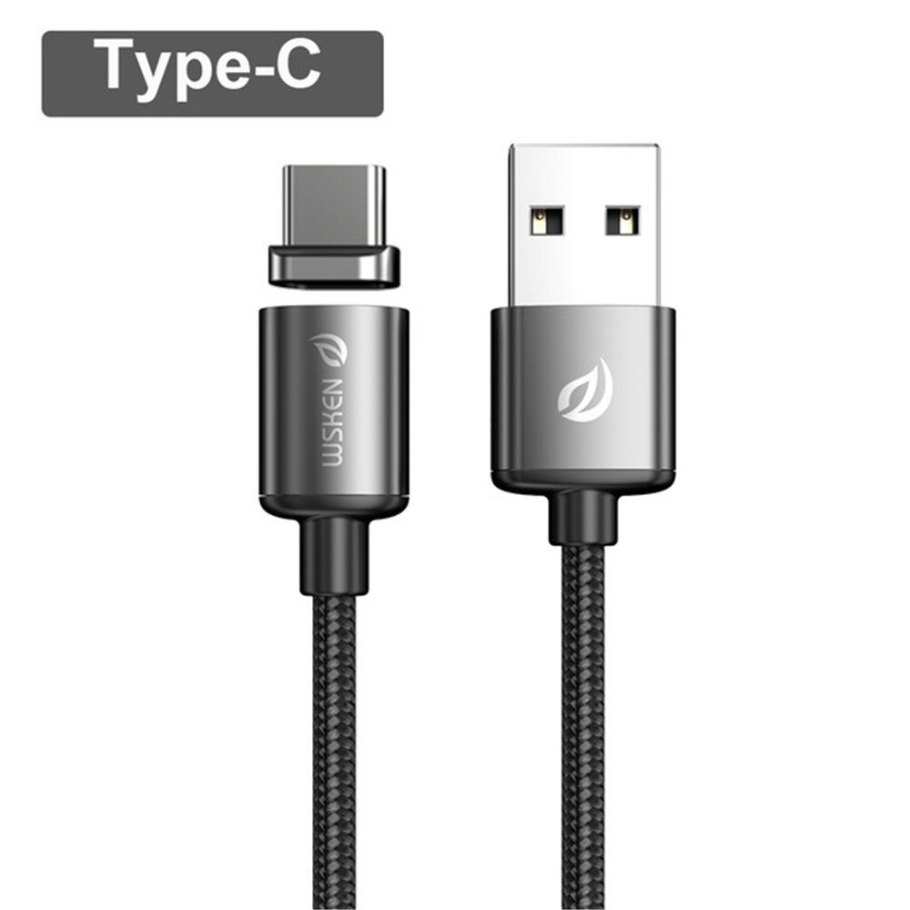 

WSKEN Shark X3 Magnetic Data Cable USB Type C Micro USB Magnet Charge Core For iPhone XS 11Pro Mi10 Note 9S S20+ Note 20