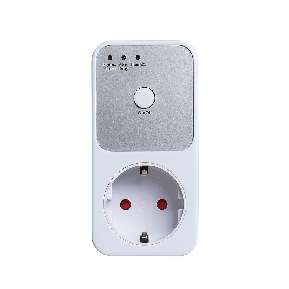 170-260V Automatic Voltage Protector Socket EU Plug High Low Protect 5-6 Minutes Delay Electrical Stabilizer Socket Swit