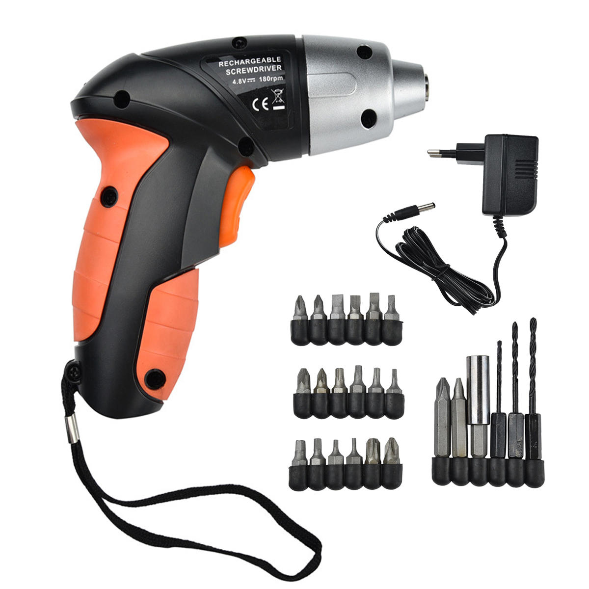 24PC 4.8V Electric Rechargeable Cordless Screwdriver Drill Bits Kit EU
