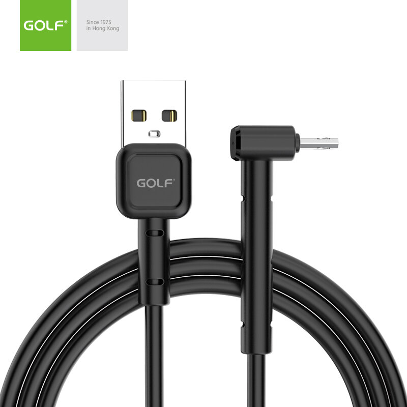

GOLF GC-69 Elbow Data Cable USB-C/ Type-C Micro USB 3A Fast Charging Line For Mi10 Note 9S POCO X2 Oneplus 8Pro UMIDIGI