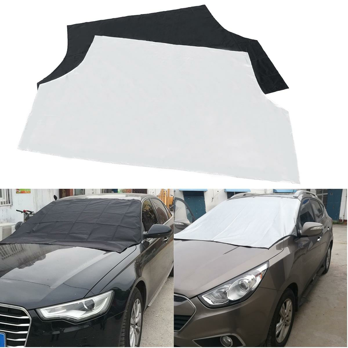 العربية: غطاء شمسي للسيارة في الهواء الطلق مغناطيسي لـ SUV لحماية الزجاج الأمامي من الثلج والجليد والشمس.