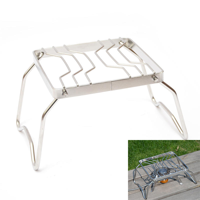 Outdoor Stainless Steel BBQ Grill Cooking Stove Holder Folding High Stability Heat-resistant Durable