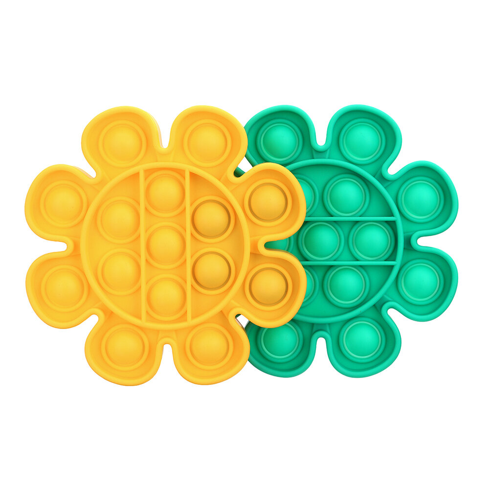 CHARMINER 2 Stuks Bloemvorm Bubble Zintuiglijke Decompressie Speelgoed Set Colorful Anti-Angst Kanto