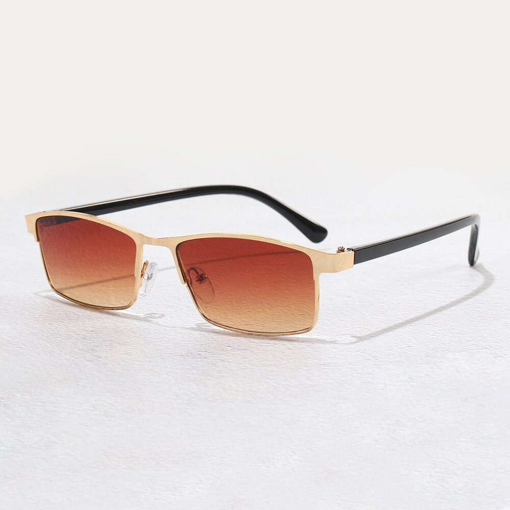 Unisex Retro Small Frame Square Frame Tinted Lens Glasses Travel Driving UV Protection Sunglasses