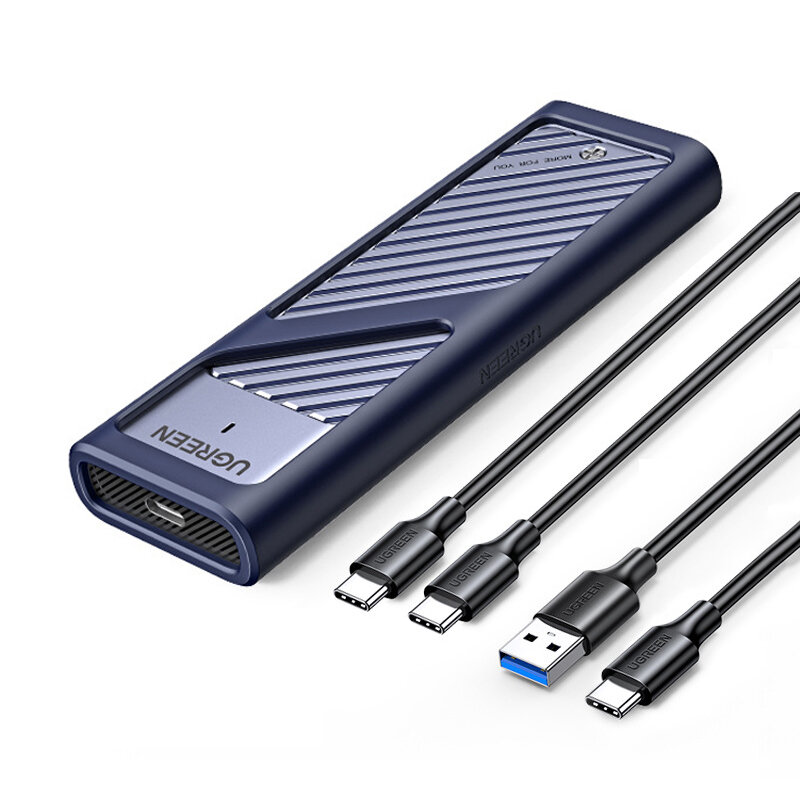 

UGREEN M.2 NVMe SATA SSD Enclosure Adapter 10Gbps USB 3.2 Gen2 USB-C External Enclosure Supports M and B&M Keys Interfac