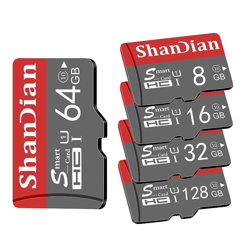 

ShanDian High Speed 8GB-256GB Class 10 SD/TF Memory Card Flash Drive With Card Adapter For iPhone 12 For Samsung Galaxy