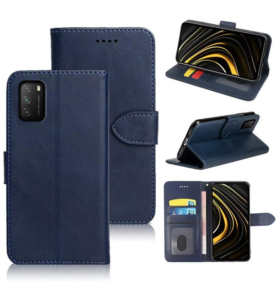 Bakeey for POCO M3 Case Magnetic Flip with Multi Card Slots Wallet Stand PU Leather Full Body Cover 