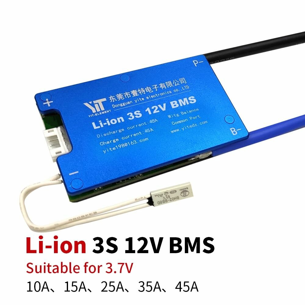 3S 12V lithiumbatterij 3.7V voedingsbeschermingsbord met temperatuurbeveiliging Egalisatiefunctie Ov