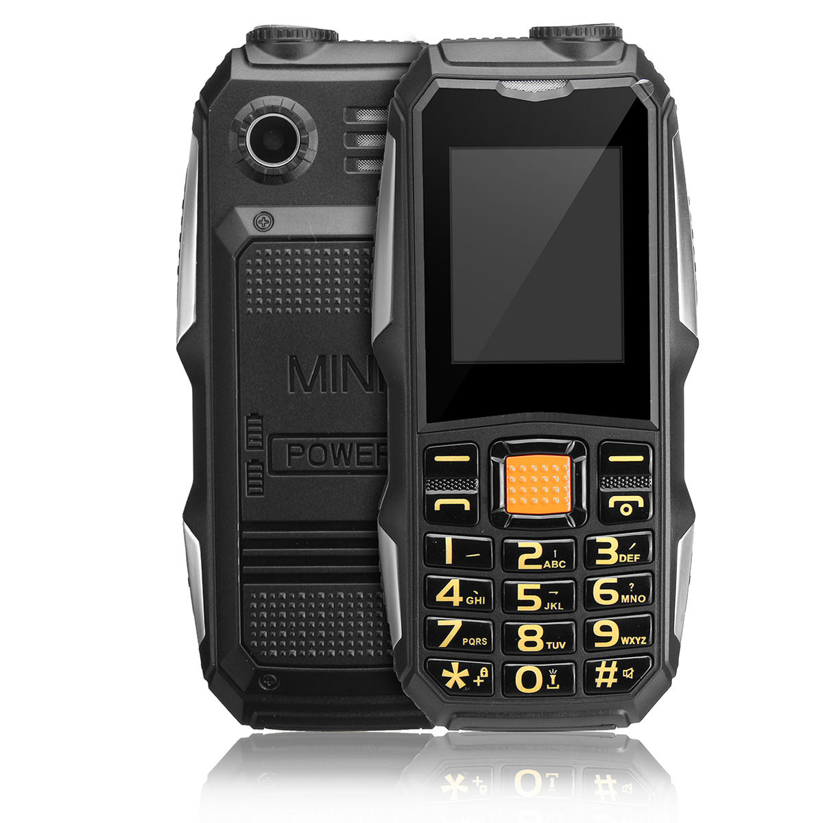 

HAIYU H1 2.0 Inch 4800mAh Flashlight FM MP3 Power Bank Dual SIM Long Standby Mini Feature Phone