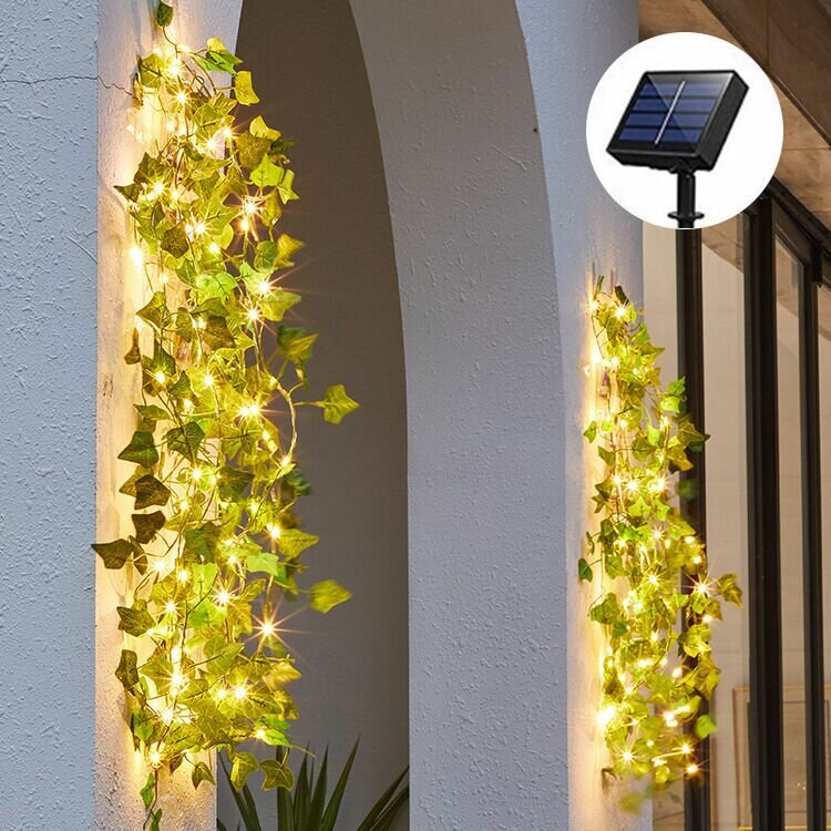 Solar LED Light Strings Court Battery Powered Vine Strings Christmas Day Decoration Light Tree Vine Copper Light