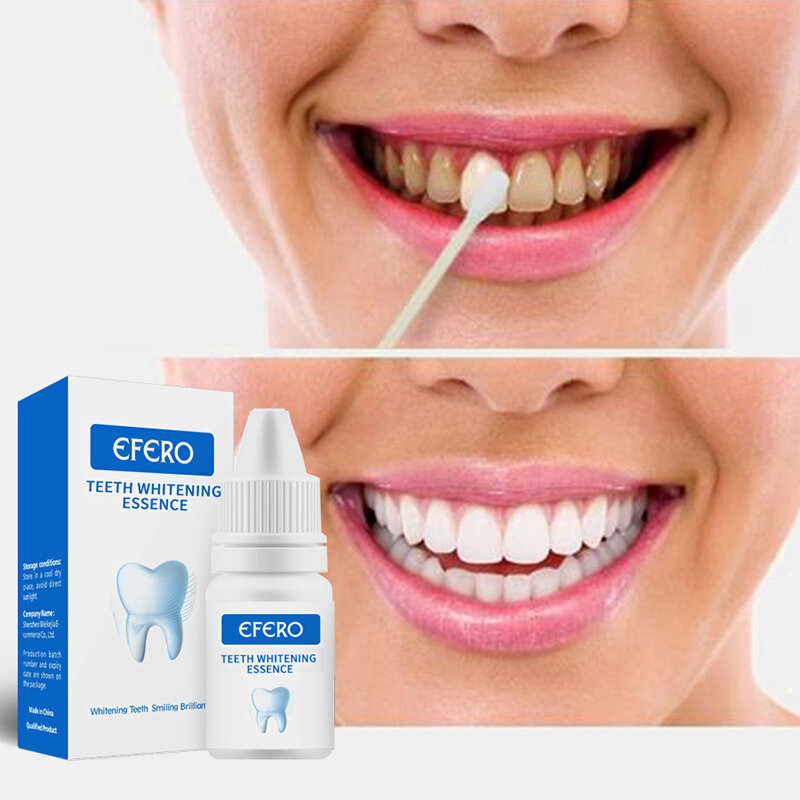 Teeth Whitening Liquid Set Cotton Swab Remove Smoke Stains Coffee Stains Dental Plaque Teeth Cleaner