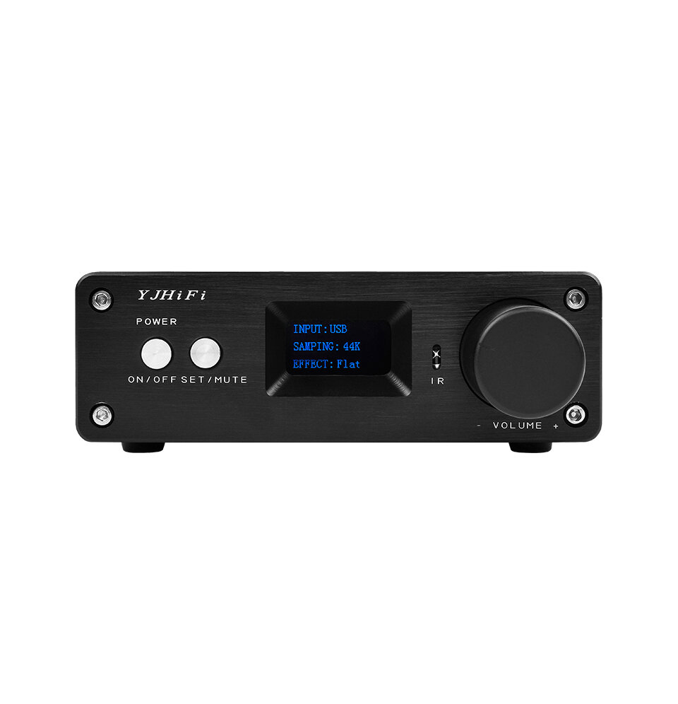 

YJHiFi YJ00362 STA326 2.1 Power Digital Amplifiers USB Optical Coaxial Audio Amp 25W*2+50W for Home Theater Car OLED Dis
