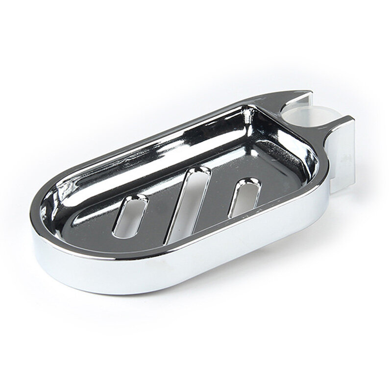 Shower Rail Slide Soap Plate Soap Dish Holder Adjustable Smooth Bathroom