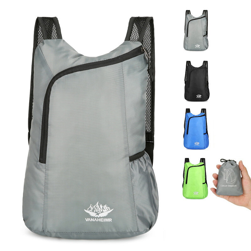 Kompaktowa wodoodporna torba na wycieczki, lekka torba podróżna, plecak sportowy o dużej pojemności z złożoną konstrukcją na nastrój na świeżym powietrzu.