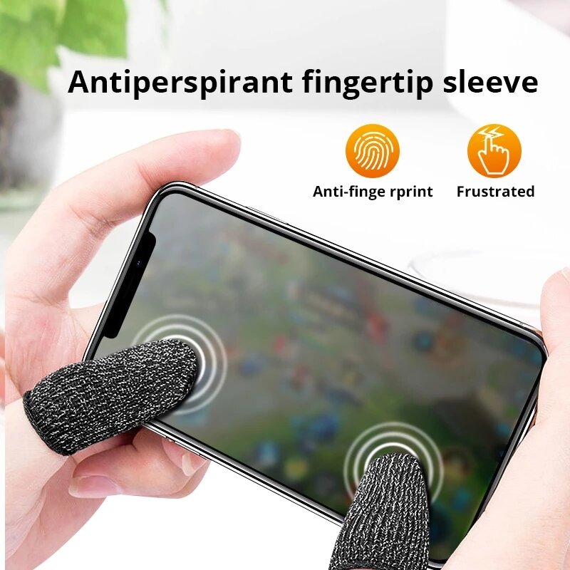 Bakeey Gaming Finger Sleeve Breathable Fingertips For Games Anti-Sweat Touch Screen Finger Cots Cove