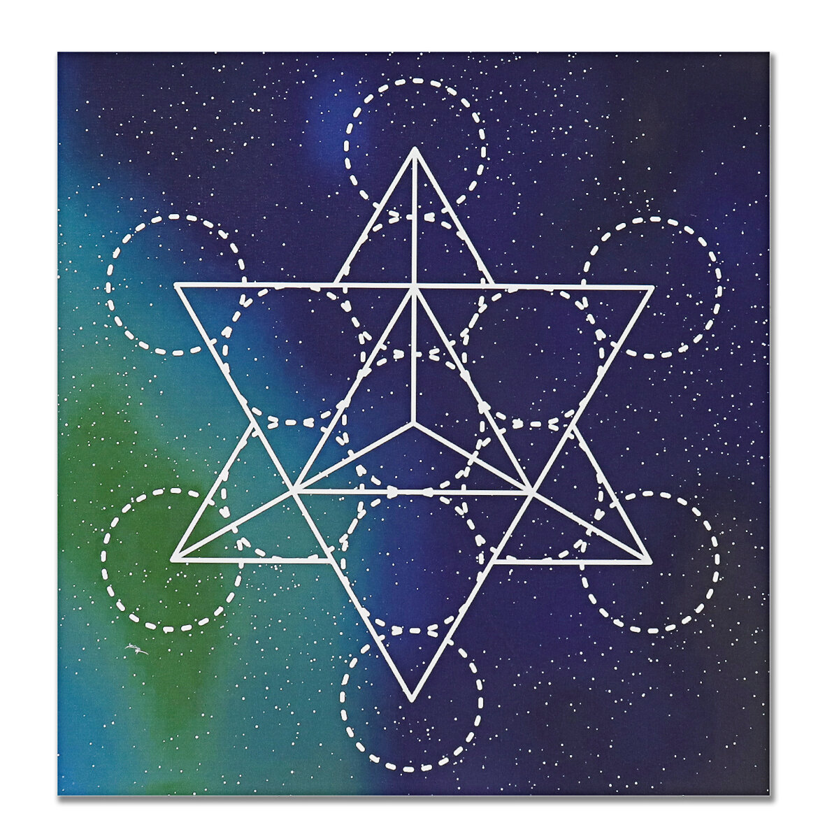 50x50cm Flower Of Life Crystal Grid Doek Heilige Geometrie Healing Tafelkleed Mooie decoraties