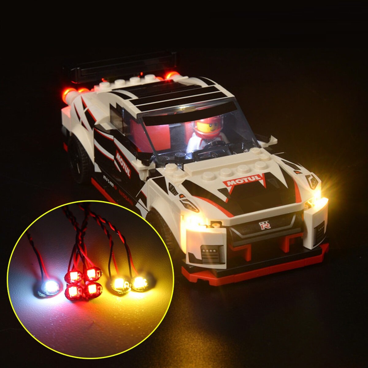 

DIY LED Light Lighting Kit ONLY For LEGO 76896 Speed Champions For Nissan GT-R NISMO Car Bricks Toy