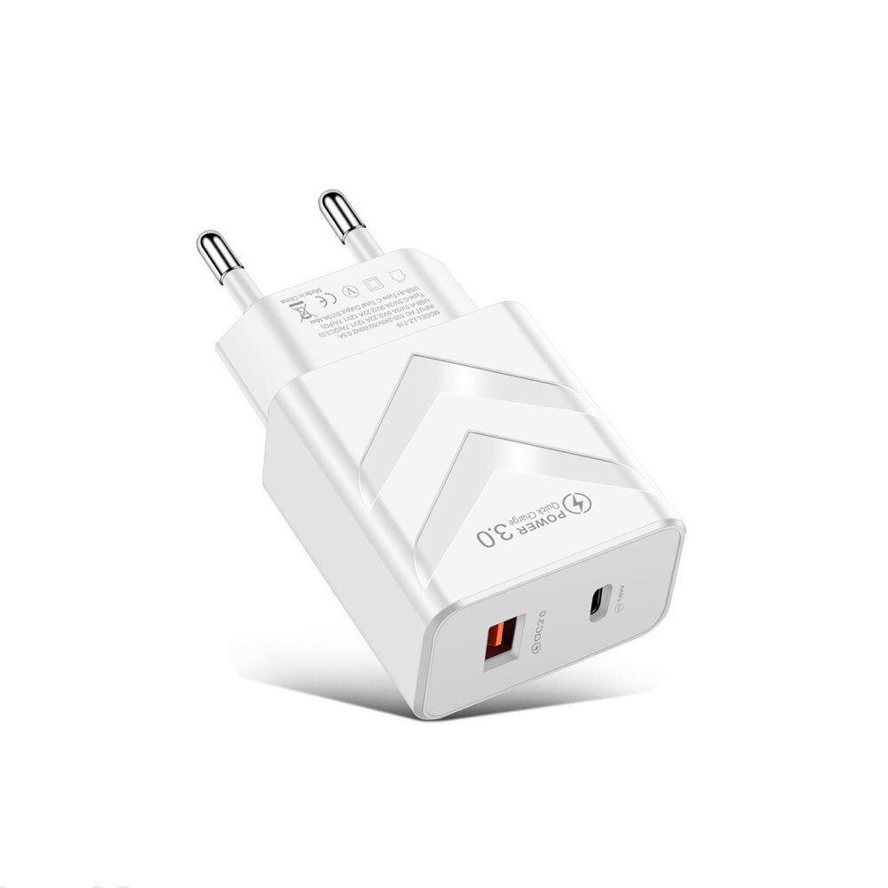 Bakeey 20W 2-poorts USB PD-oplader Dual 20W USB-C PD3.0 + 18W QC3.0 Snel opladen Wall Charger Adapte