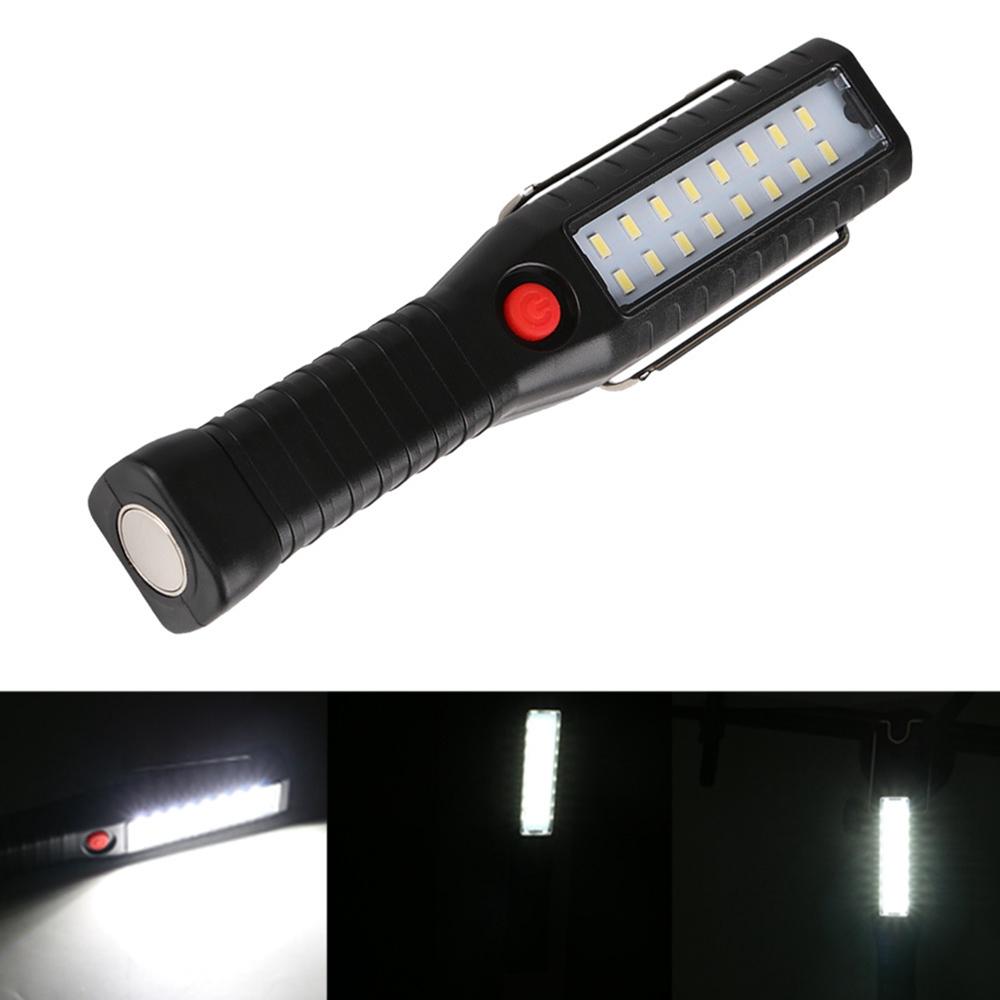 USB Rechargeable 16 LED Work Light Magnetic Hanging Inspection Lamp Flashlight Hook Camping Lamp Torch