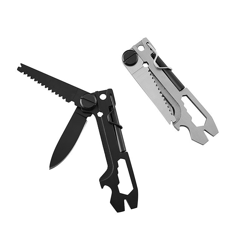 5-in-1 Mini Multi Functional EDC Knife Saw Wrench Nail Puller Opener Folding Knife Camping Travel Emergency Tool