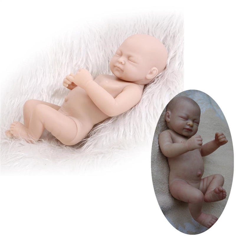 10 "Full Vinyl Girl Pasgeboren Baby Lifelike Dolls Reborn Dolls Baby Onbeschilderde Speelgoed