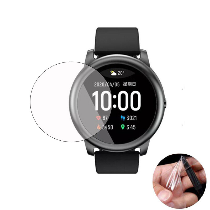 2pcs Soft TPU Film Watch Screen Protector for Haylou Solar Smart Watch