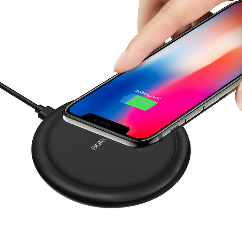 

BOROFONE BQ6 15W Wireless Charger Fast Wireless Charging Pad For Qienabled Smart Phones For iPhone 12 12 Mini 11 11 Pro