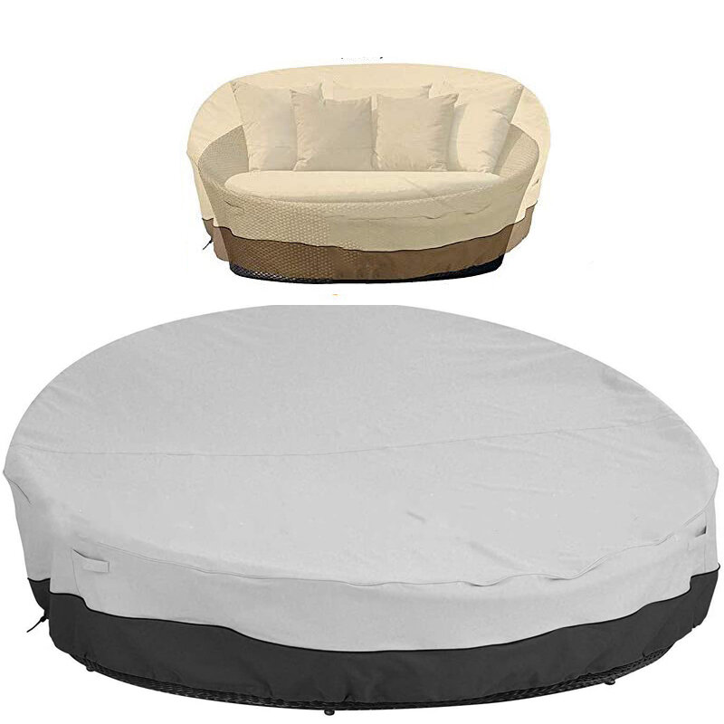 Abdeckungen für Patio-Sofabetten, staubdicht, wasserabweisend, UV-Schutz, Abdeckung für Gartenmöbel im Freien, faltbare Haushaltsbedarf-Versorgungen