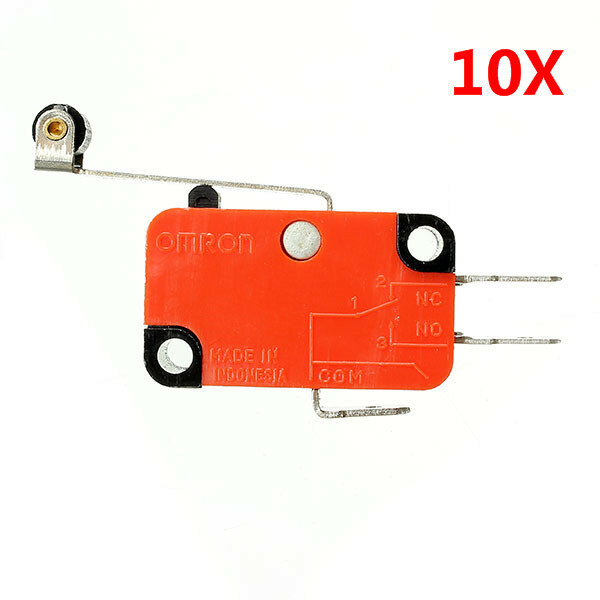 

Wendao V-156-1C25Micro Switch Long Hinge Roller Lever Stroke Limit Switches 10pcs