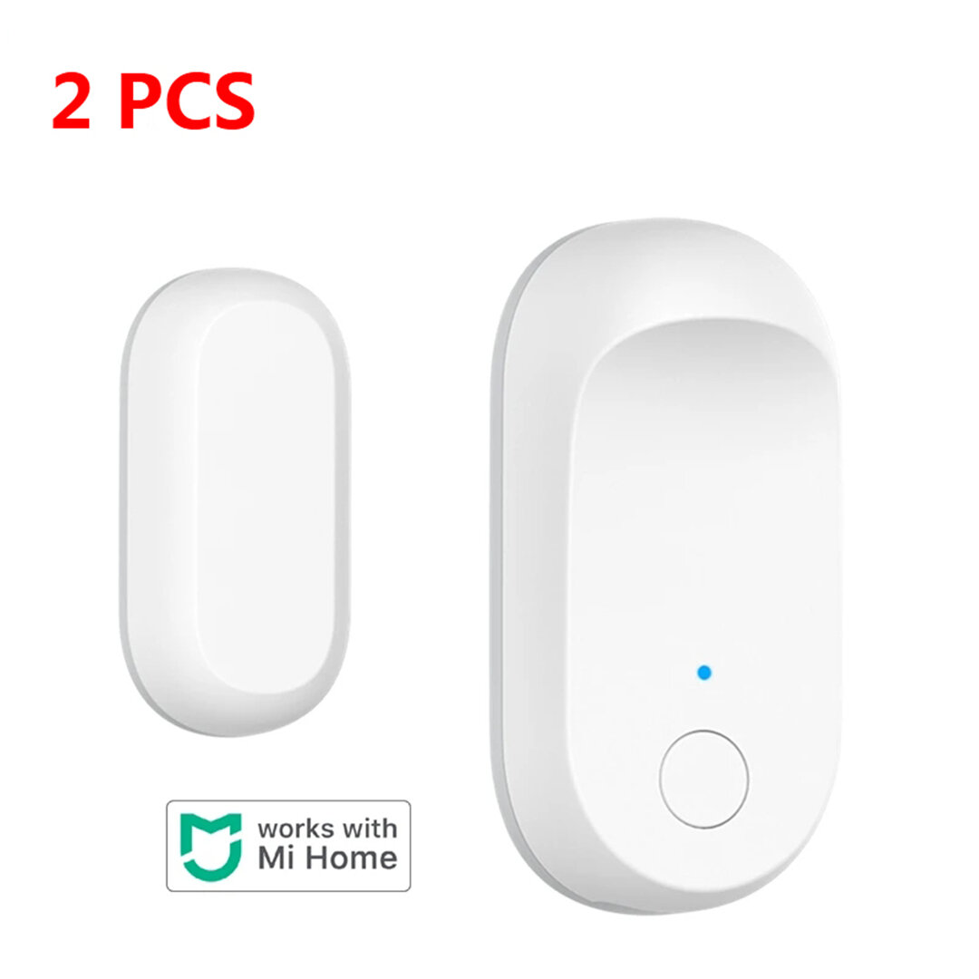

【2PCS】2021 New Version Qingping Door & Window Sensor bluetooth 5.0 Home Security Alarm Work With Met Mihome App