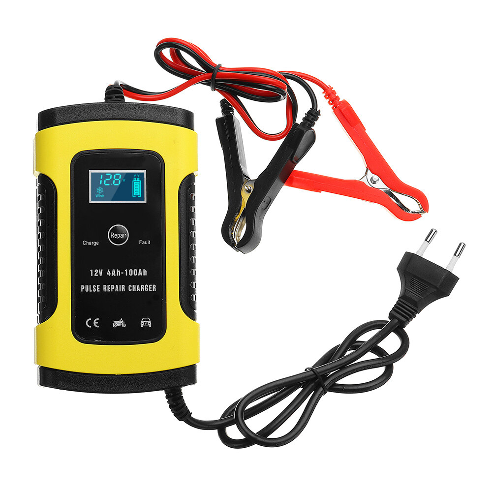 

Enusic™ 12V 6A Pulse Repair LCD Battery Charger For Car Motorcycle Lead Acid Battery Agm Wet Gel
