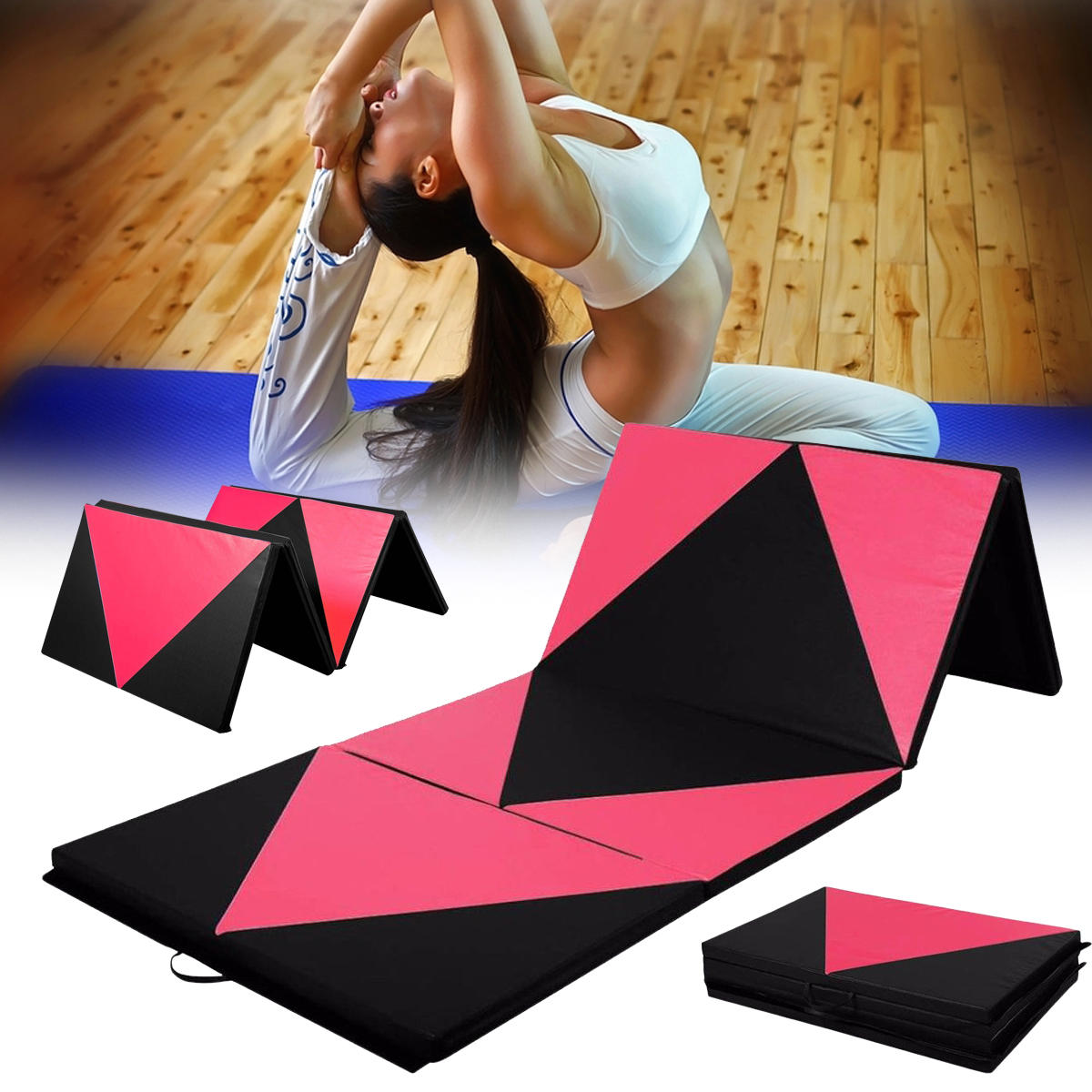 70x47x1.97inch Foldable体操マットジム運動Yogaパッドタンブリングフィットネスパネル