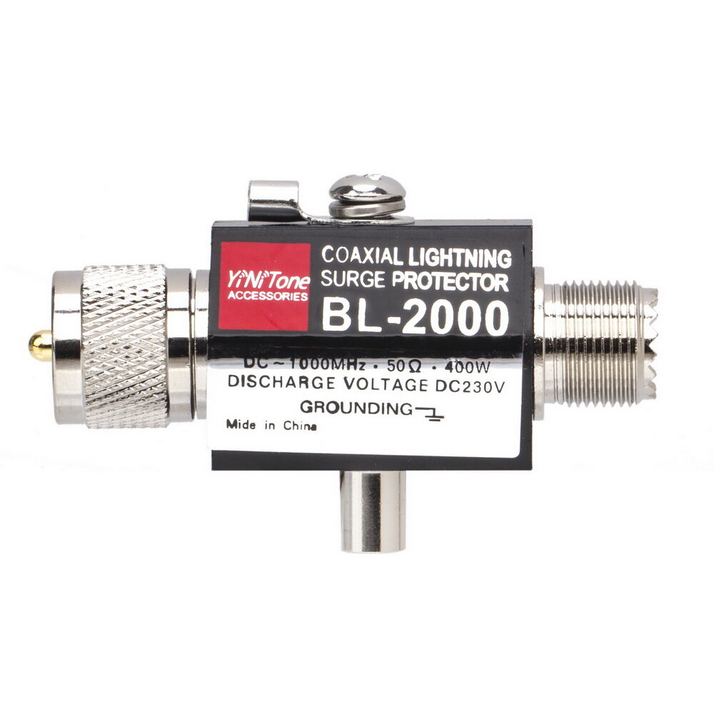 

BL-2000 Coaxial Lighting Surge Protector PL259 Male to PL259 Female 400W 50 Ohm Coaxial Lighting Arrestor for Communicat