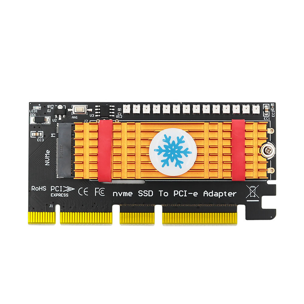 NVMe SSD to PCI-e Adapter PCIE X4 X8 X16 Hard Drive Expansion Card for M.2 NGFF M KEY SSD Hard Disk 