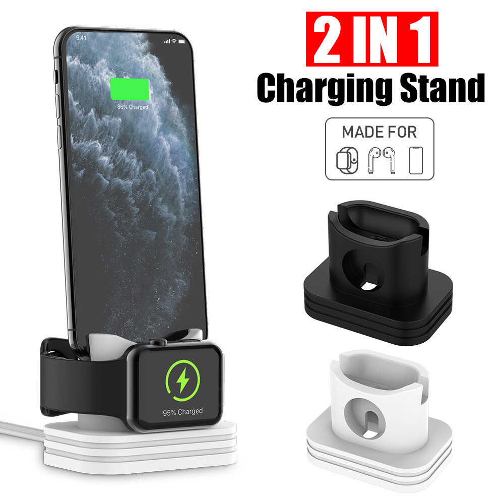 Bakeey 2 in 1 Charging Stand Provides Comfortable For All IOS Smartphone Watch Earphones