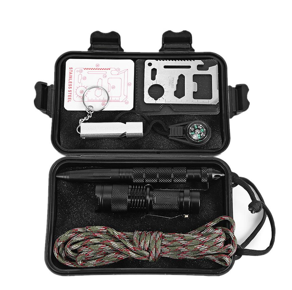 7 dans 1 outil extérieur multifonctionnel d'équipement de SOS de kit de survie d'urgence pour voyager la chasse de randonnée