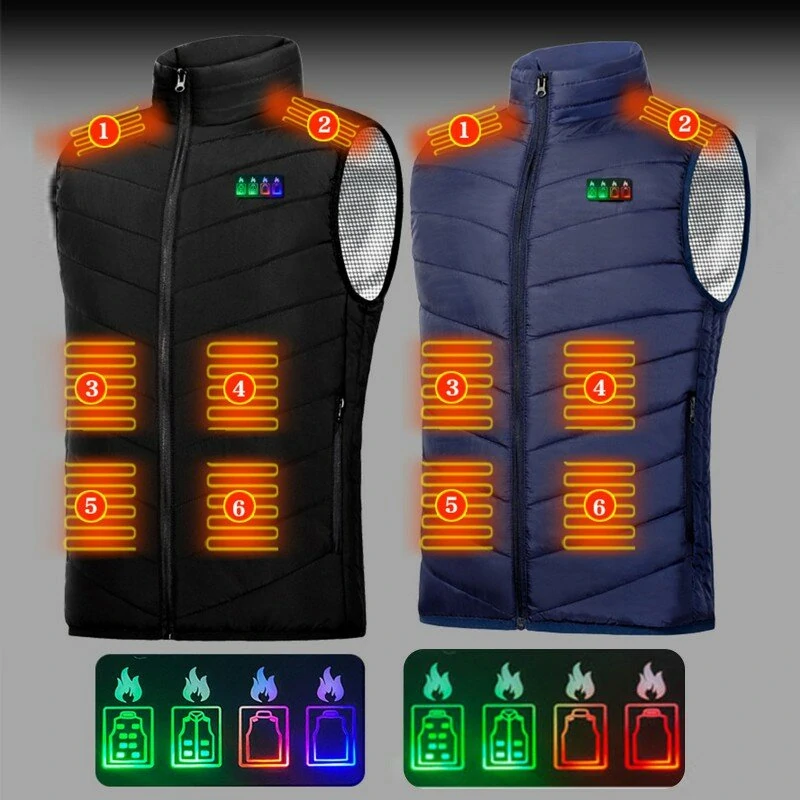 TENGOO HV-15 Heated Vest 15 Areas Heating USB Electric Thermal Clothing Winter Warm Vest Outdoor Heat Coat
