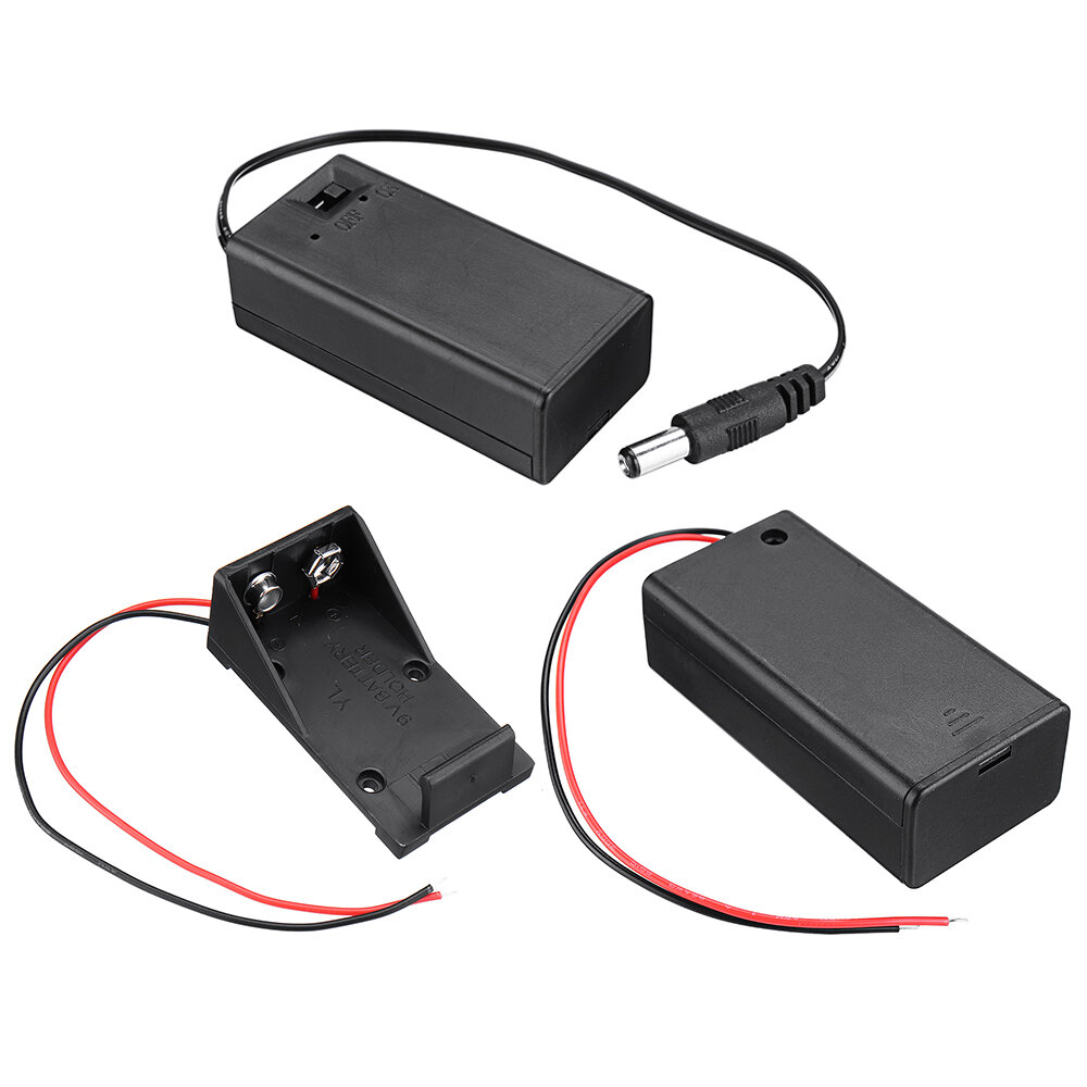 9V-6F22 Battery Charging Box Fully Sealed Battery Holder Case with Switch for 9V Battery