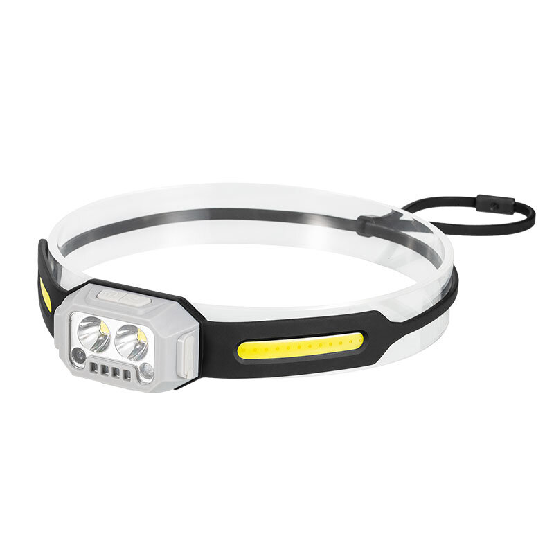 

LED Motion Sensor Headlight Rechargeable 4 Light Modes COB Work Light Waterproof Running Fishing Head Torch Induction He