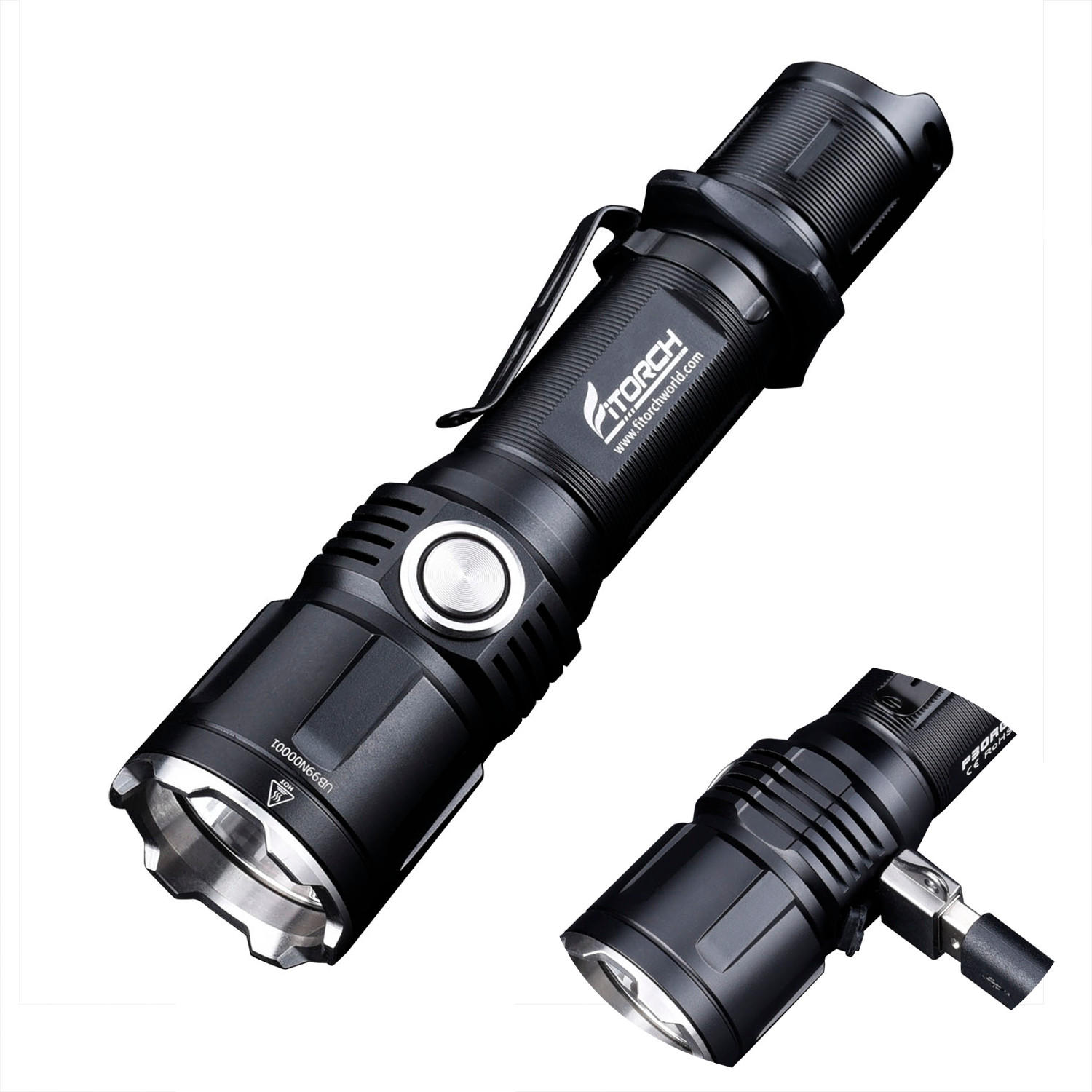 

Fitorch P30RGT XP-L2 USB Rechargeable Portable Tactical LED Flashlight 18650 Mini Torch Powerful Hig