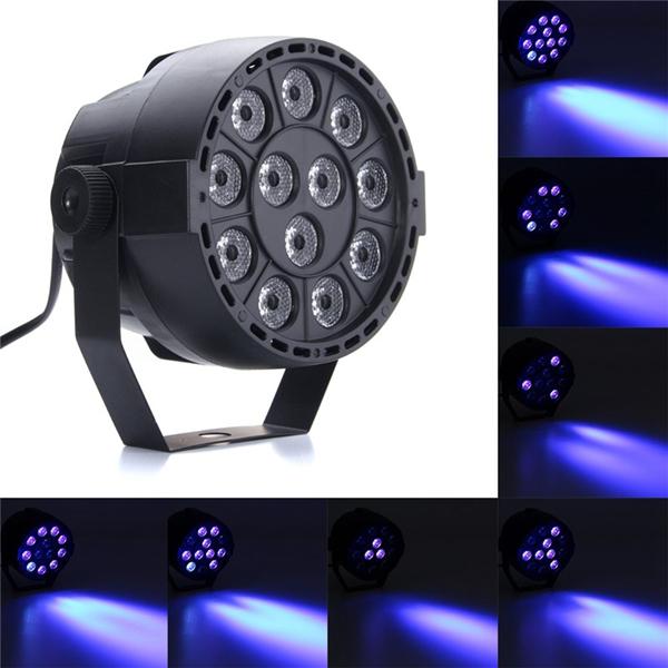 12W UV 12 LED Zwart Auto Geluid Active Par Stage Light DMX512 voor Disco Club Bar DJ Show AC110-240V