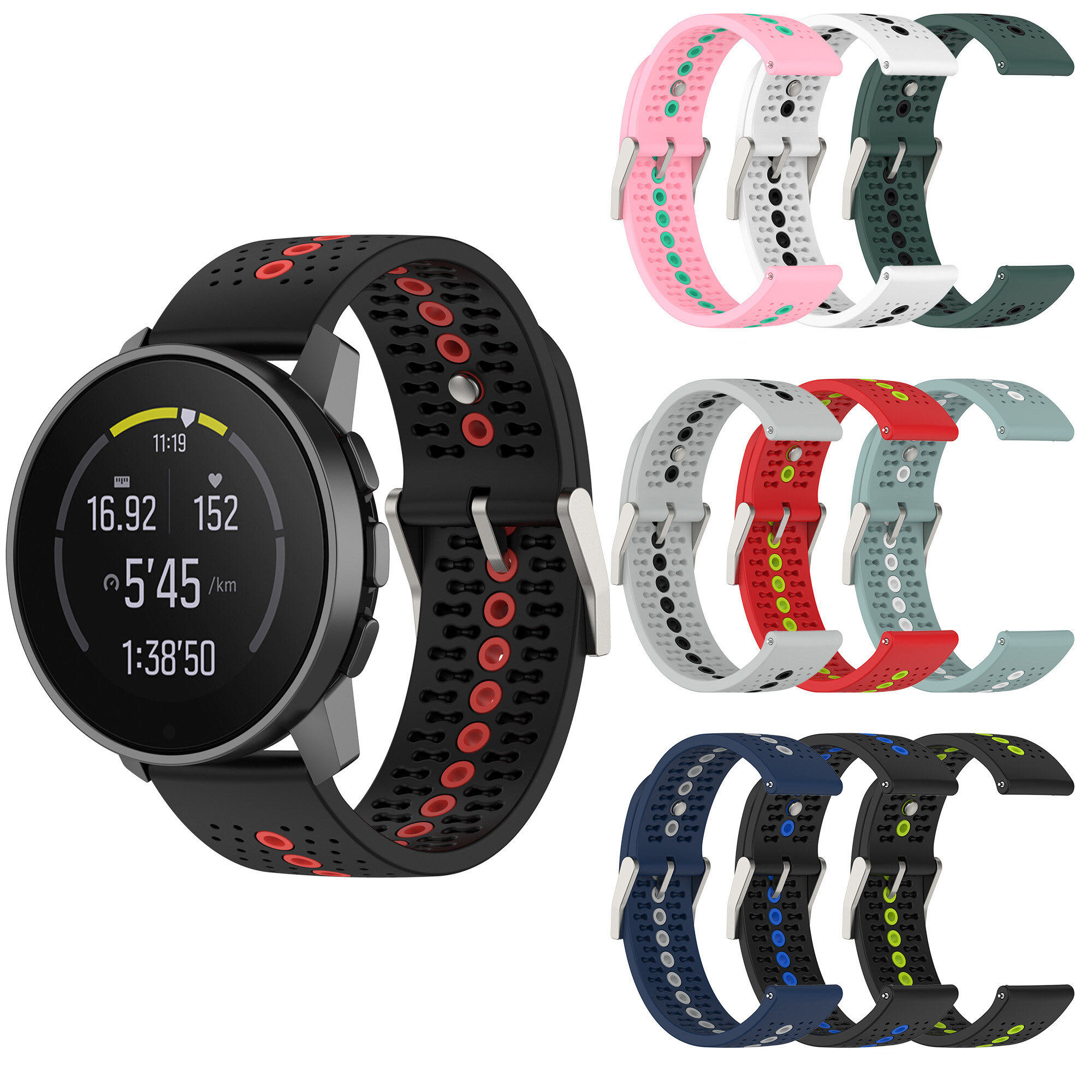 

Bakeey 22MM Colorful Silicone Smart Watch Band Strap Replacement for Suunto 9 Speak