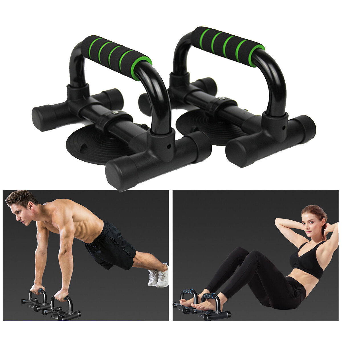 1 paar Spierkrachttraining Push-up sta-balk Sit-up stands Thuis Workout Sport Fitnessapparatuur