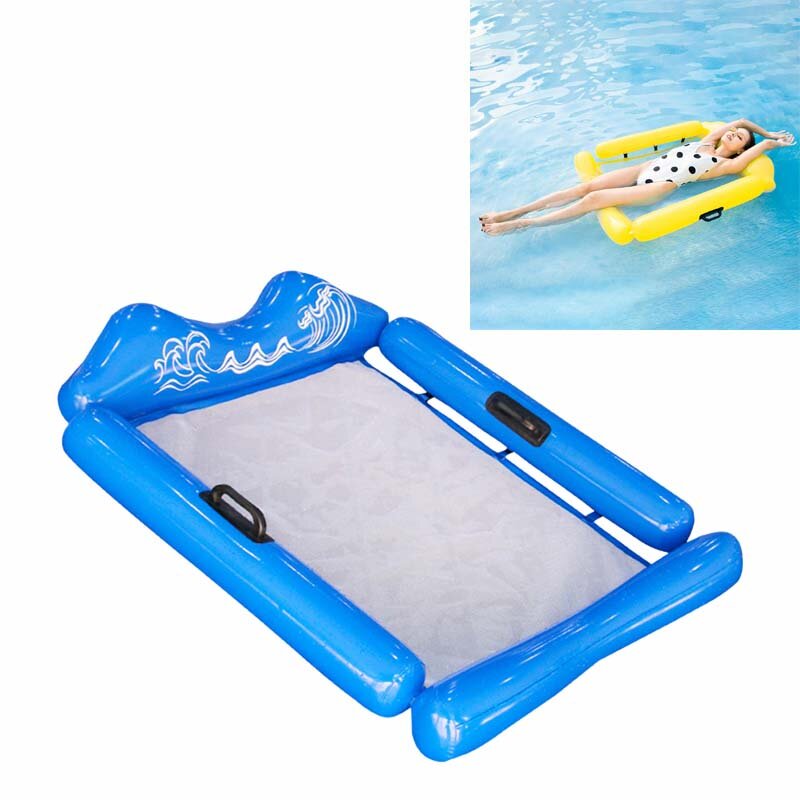 rijvende waterhangmat, opblaasbaar drijvend speelgoed, opblaasbare drijvende bedstoel voor zwembad, opvouwbare opblaasbare hangmat voor bed.