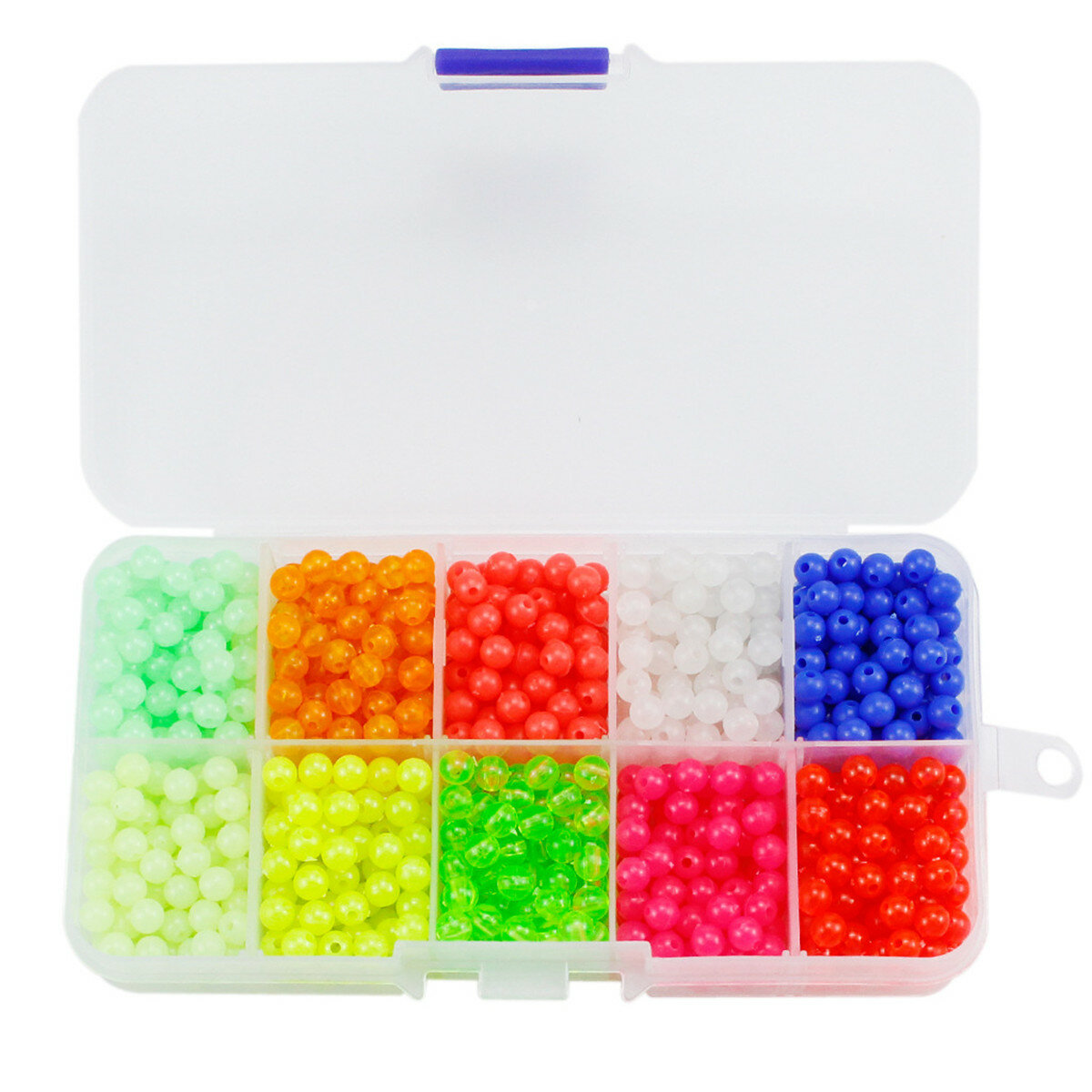 1000Pcs Fishing Luminous Bean Beads Boxed Anti collision Beans Kit Set Durable