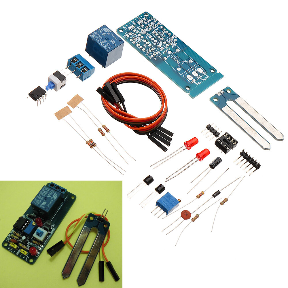 DIY 12V Automatic Watering Module Kit Soil Moisture Sensor With Time Delay