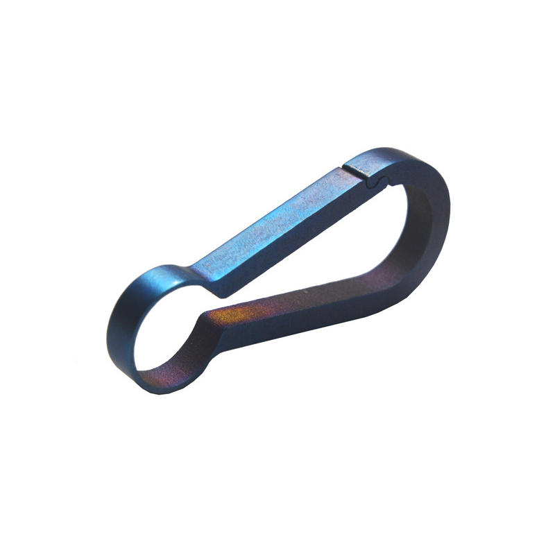 AOTDDOR ™ EDC 60mm Blau Schnellverschluss Schlüsselanhänger Titanium Legierung Mini Schlüsselanhänger